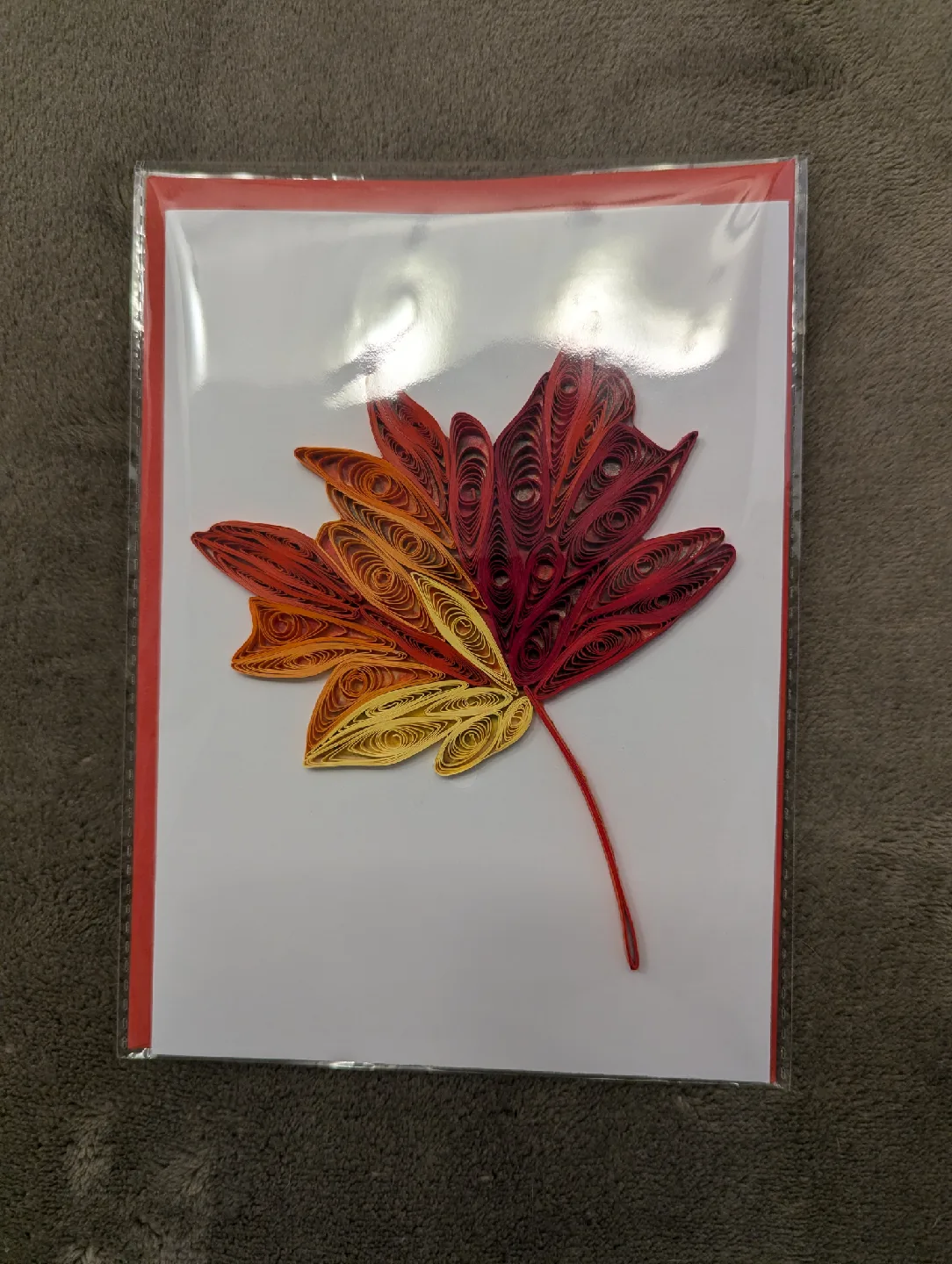 Quilled Maple Leaf Card - Handmade image indicator(2)