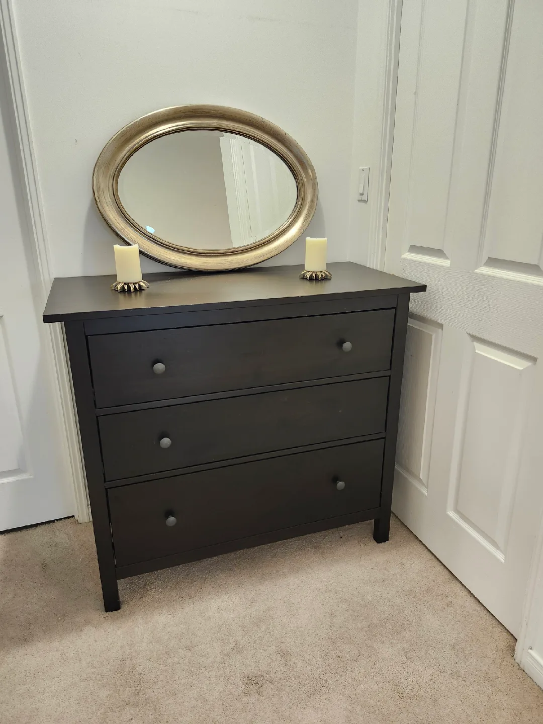 IKEA Hemnes 3-Drawer Chest - Black-Brown image indicator(5)