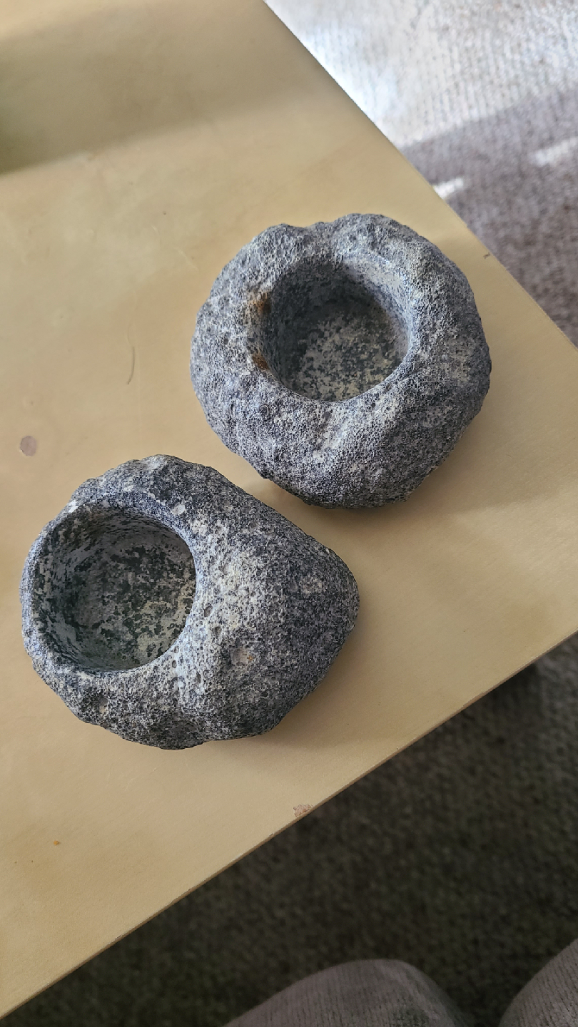 Two Stone Candle Holders