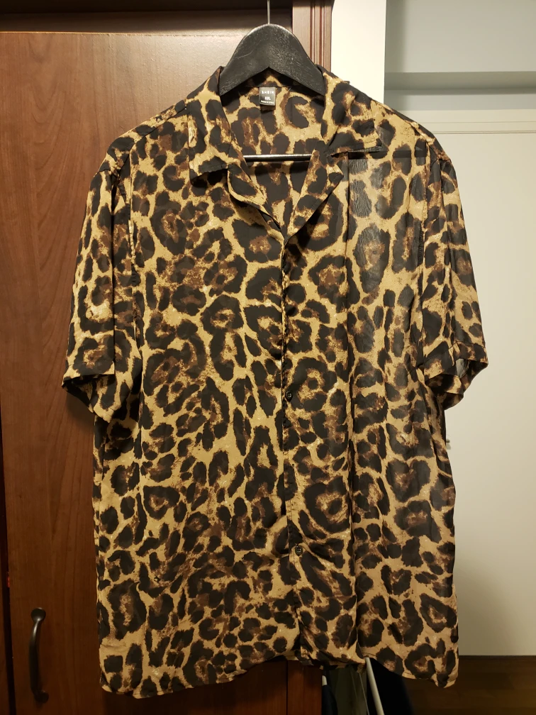 Shein Leopard Print Shirt - Size XXL