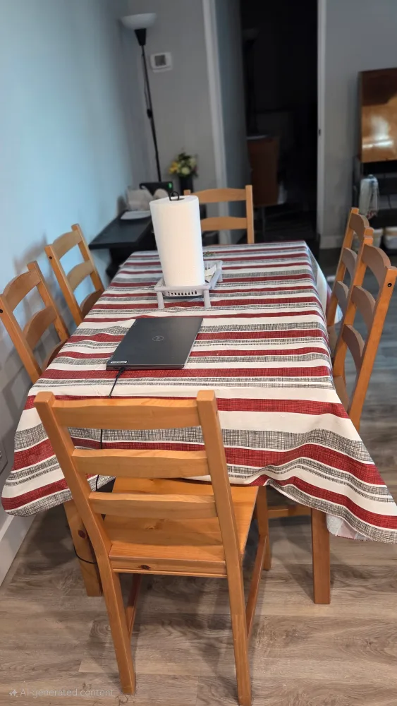 ✨ Solid Wood Dining Table with 6 Chairs – Great Condition! ✨ image indicator(2)