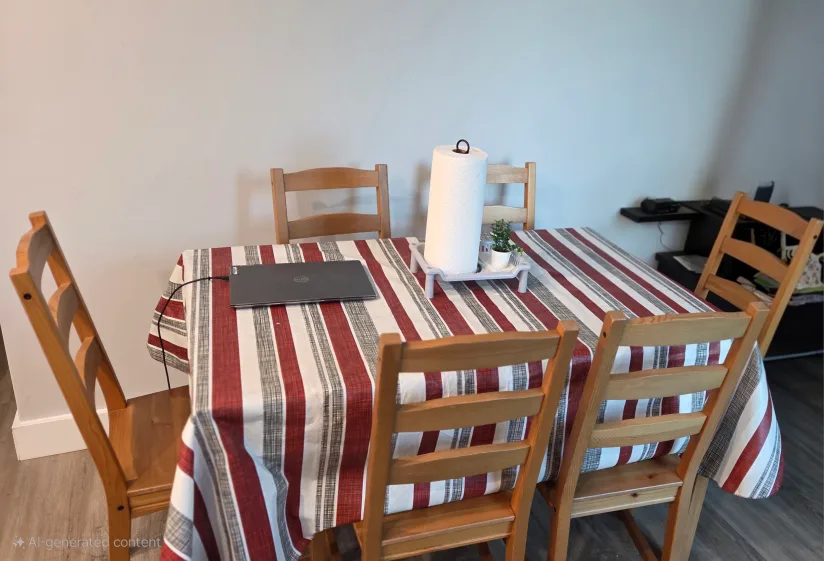 ✨ Solid Wood Dining Table with 6 Chairs – Great Condition! ✨ image indicator(3)