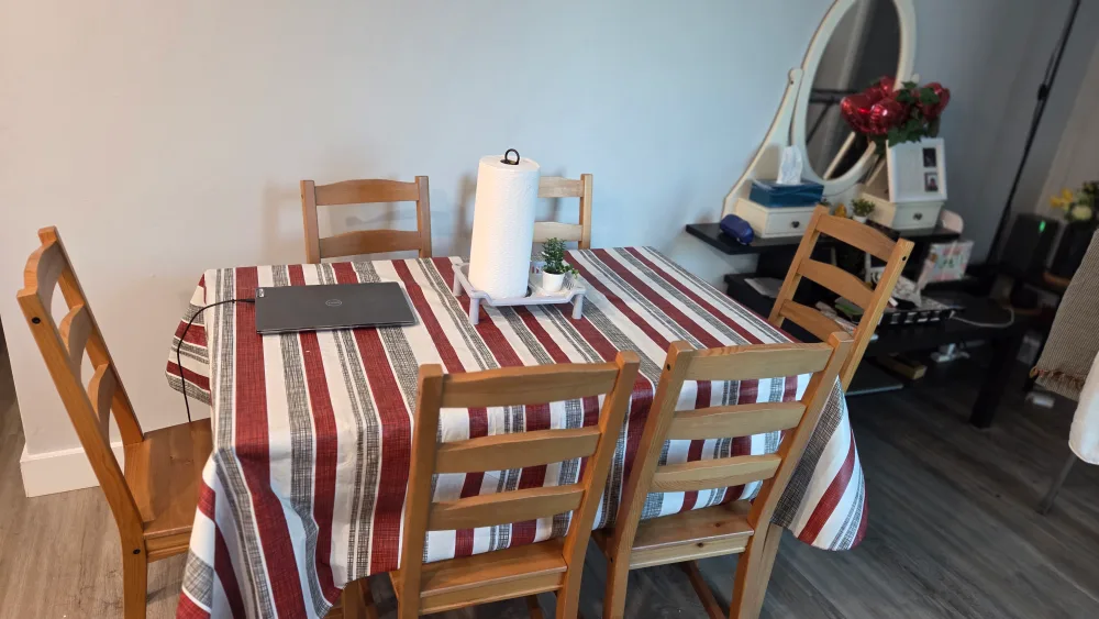 ✨ Solid Wood Dining Table with 6 Chairs – Great Condition! ✨ image indicator(5)