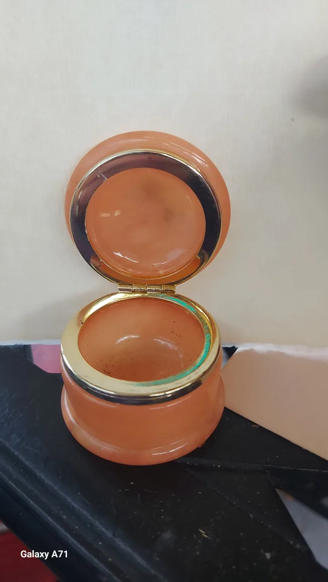 Genuine Alabaster Hand Carved Trinket Box image indicator(3)