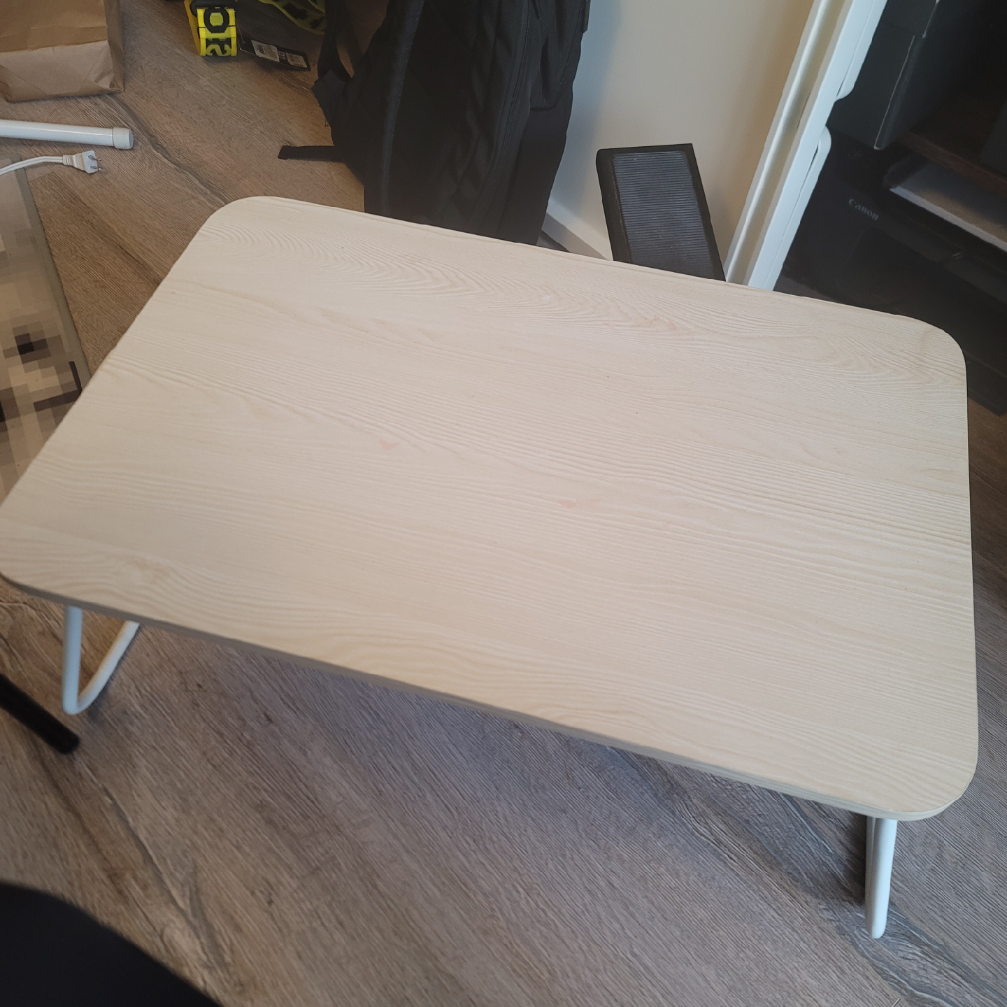 Small White Folding Table / bed table