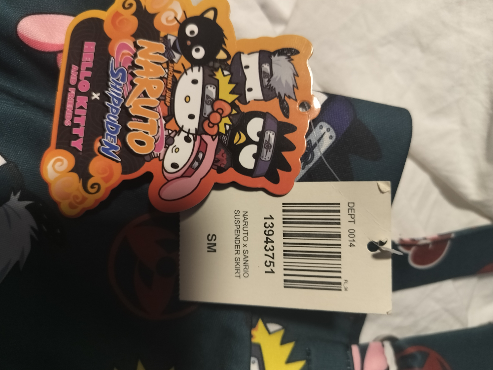 Hello Kitty x Naruto Suspender Skirt - Size Small - photo 2