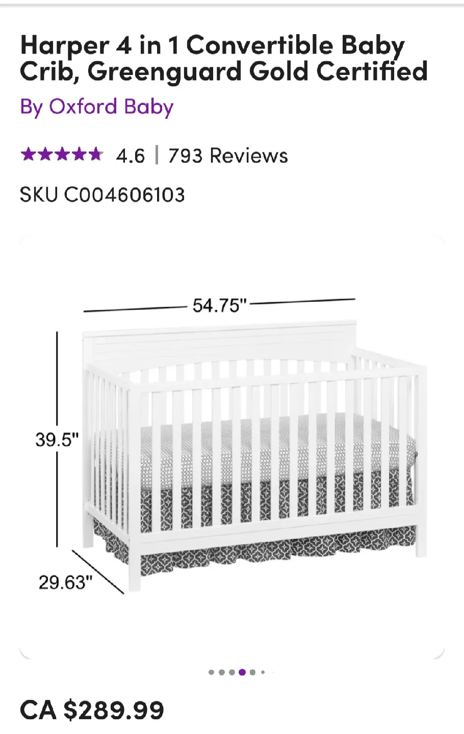 Crib + Mattress + minnie mouse comforter set image indicator(9)