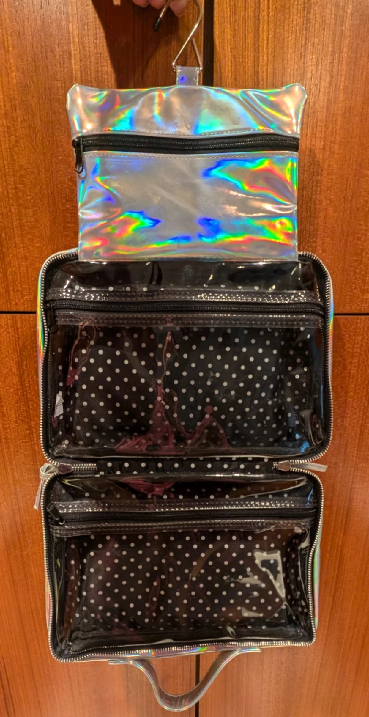 Victoria's Secret Iridescent Hanging Travel Cosmetic Bag