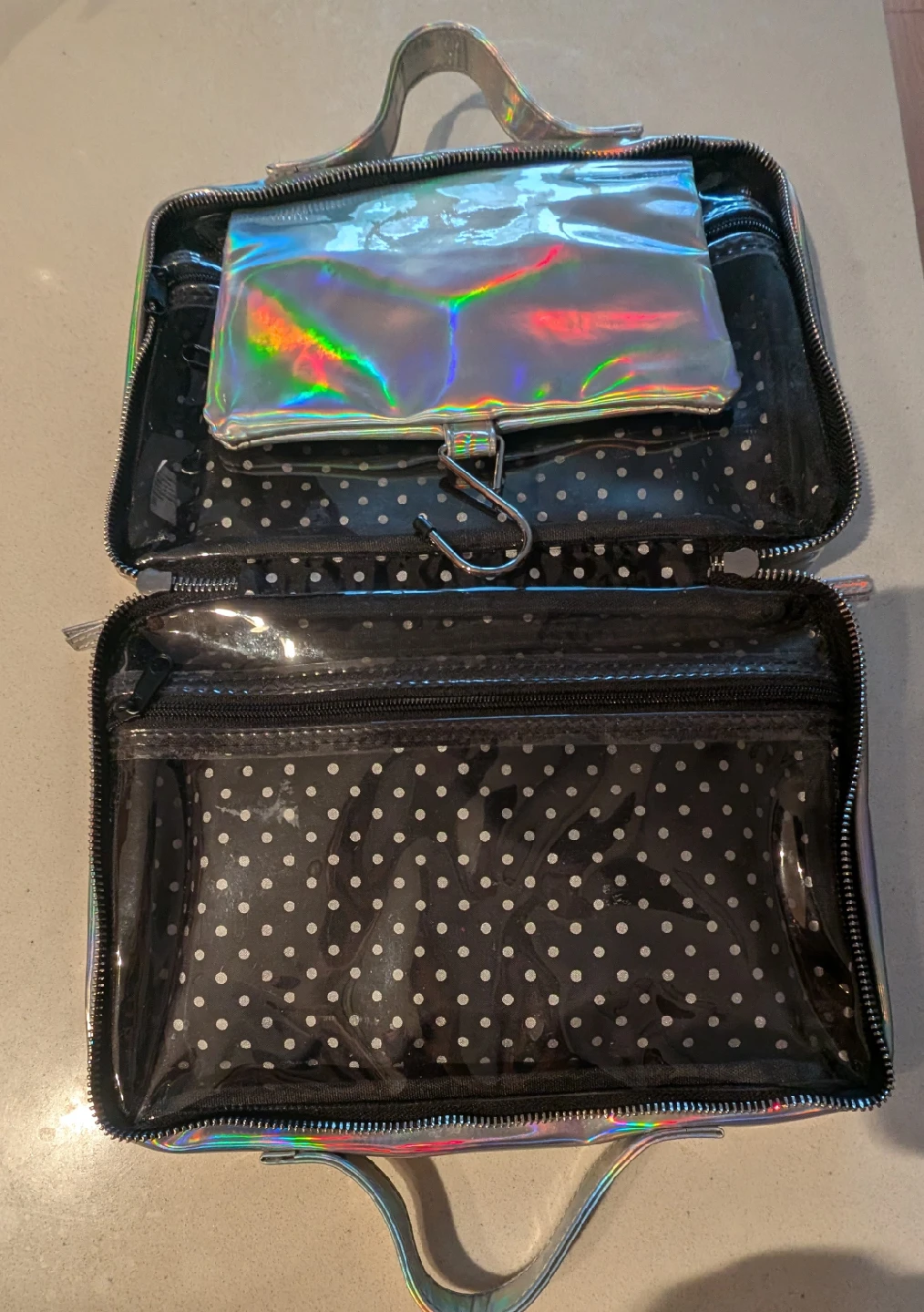 Victoria's Secret Iridescent Hanging Travel Cosmetic Bag - photo 2
