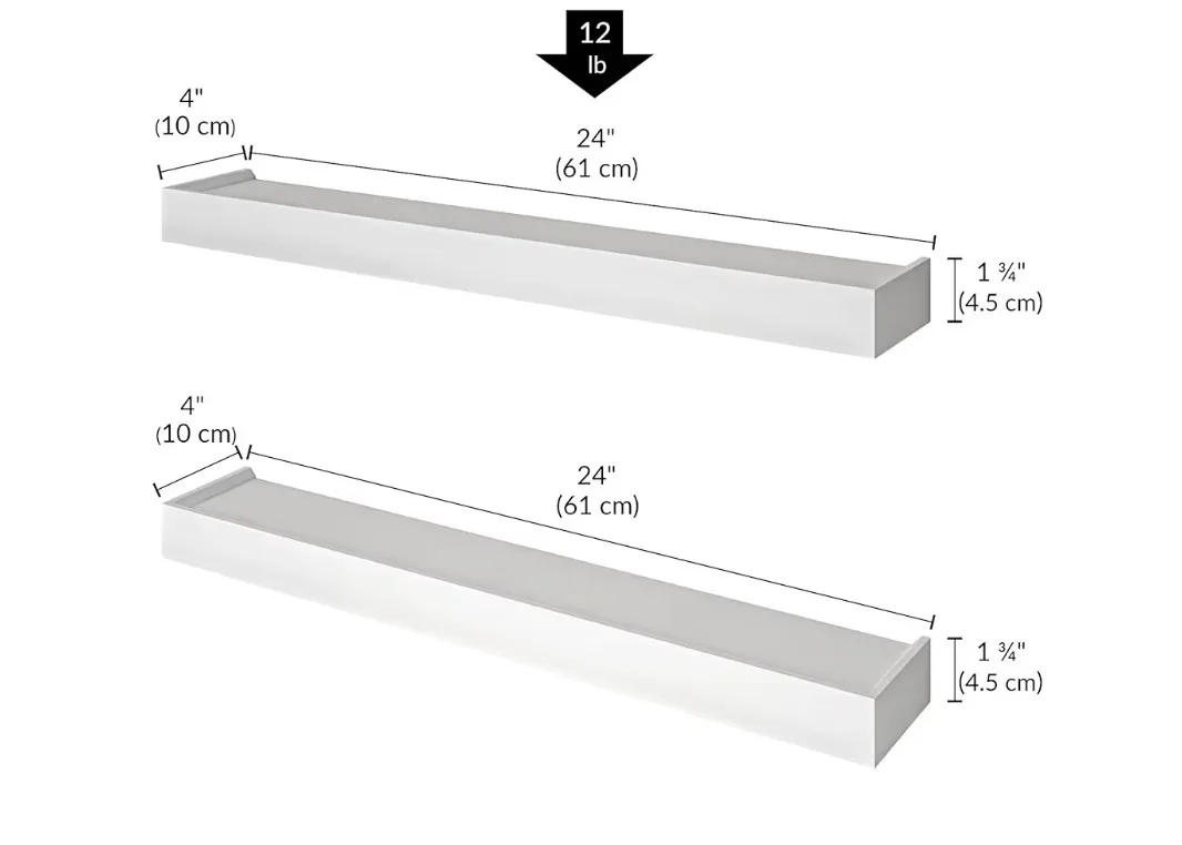 White Floating Shelf (24 inch) thumbnail