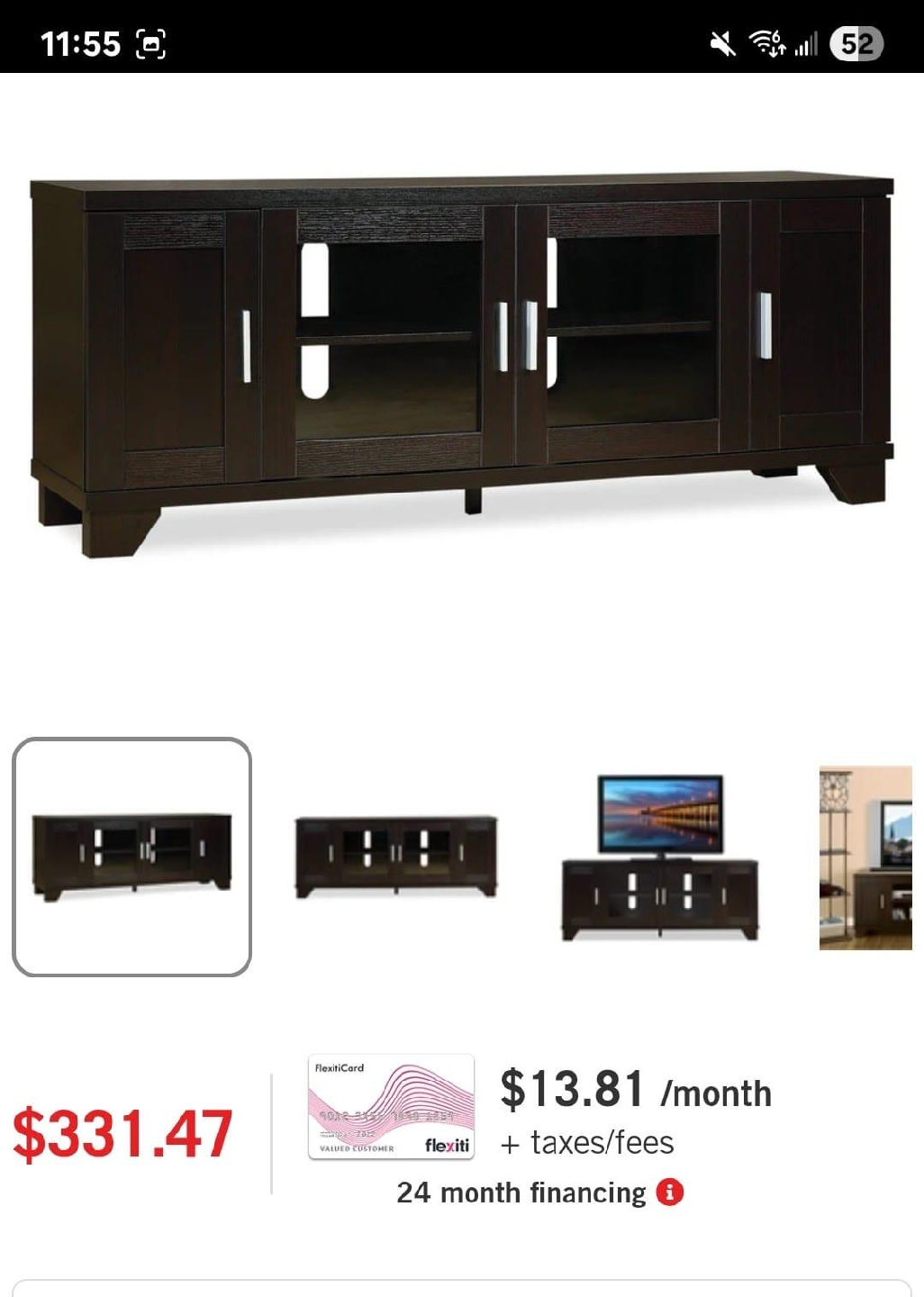 Espresso Finish TV Console