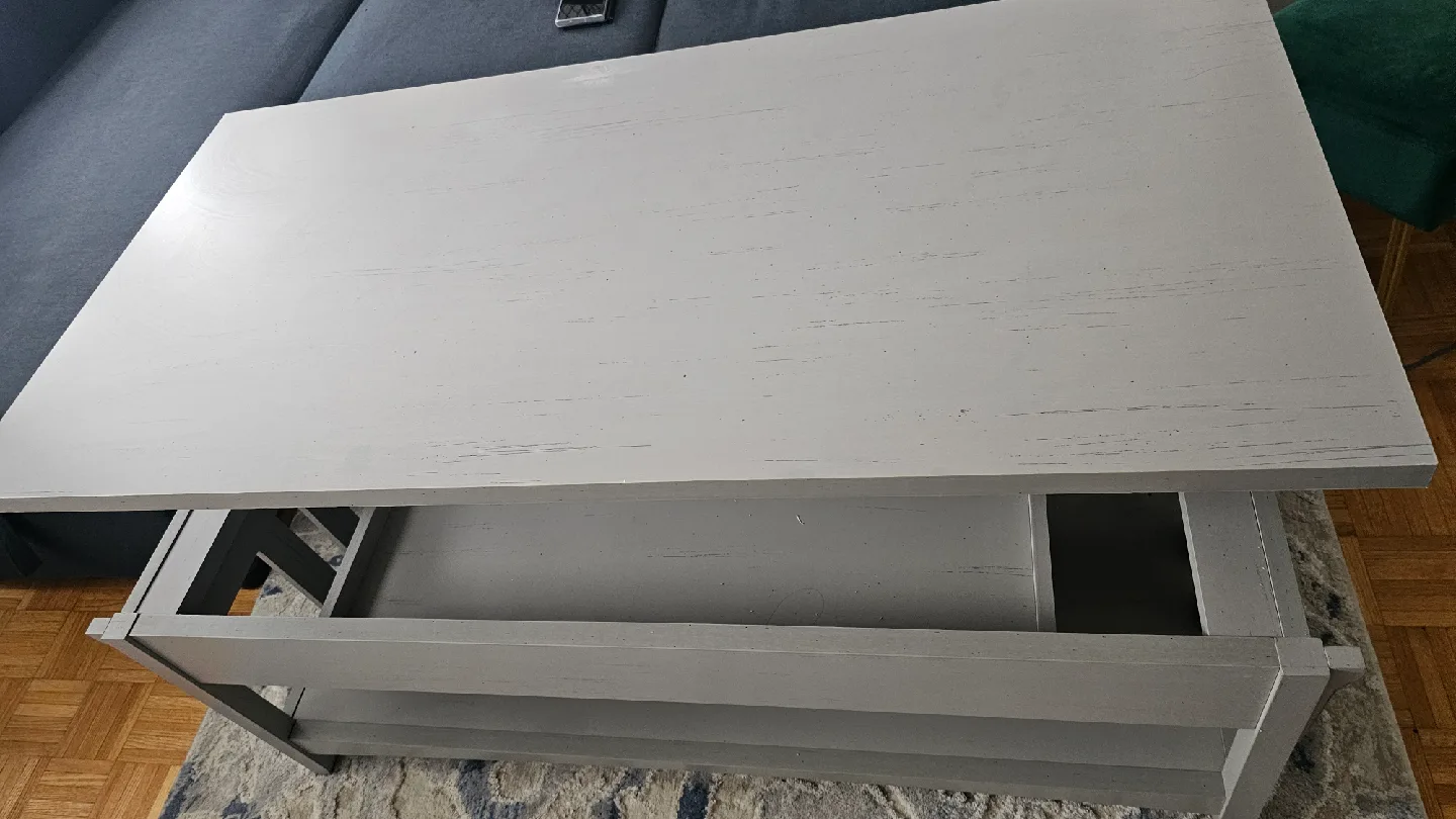 Grey Coffee Table with Shelf image indicator(3)