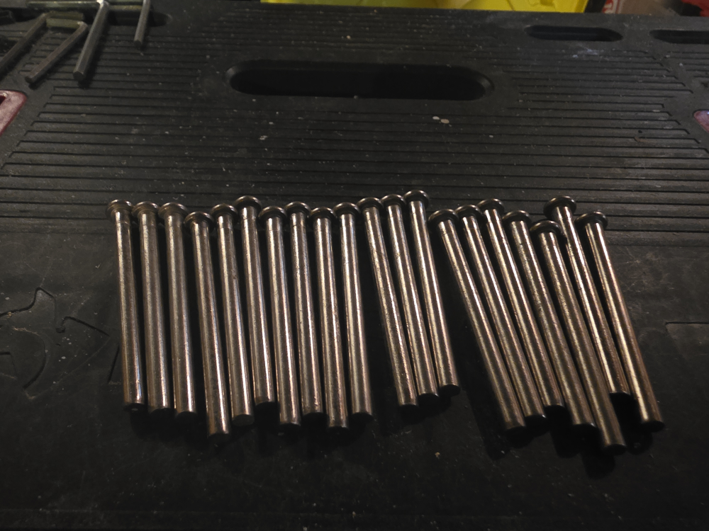 Metal Dowel Pins 20 door hinge pins