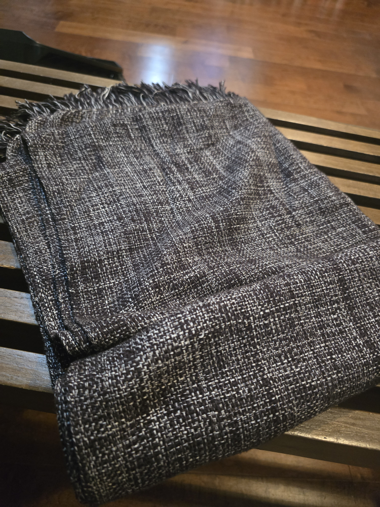 Cozy long scarf - Grey Woven Texture
