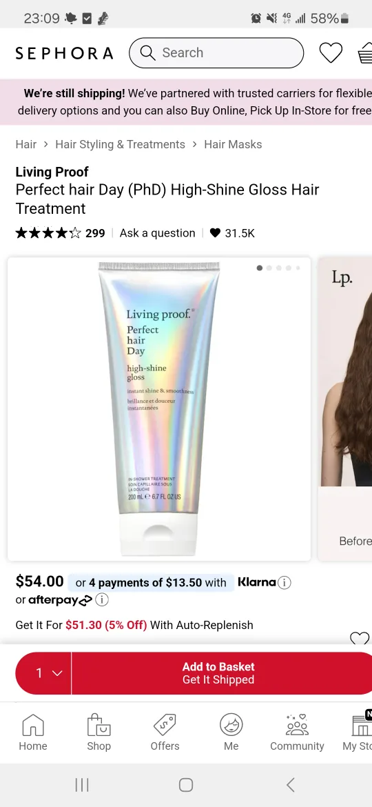 Living Proof Perfect hair Day Gloss Hair Treatment/ Conditioner image indicator(2)