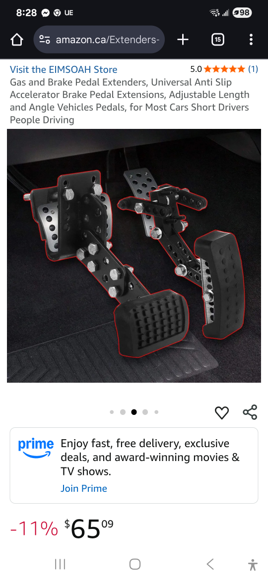 EIMSOAH Universal Anti Slip Accelerator Brake Pedal Extenders - photo 4
