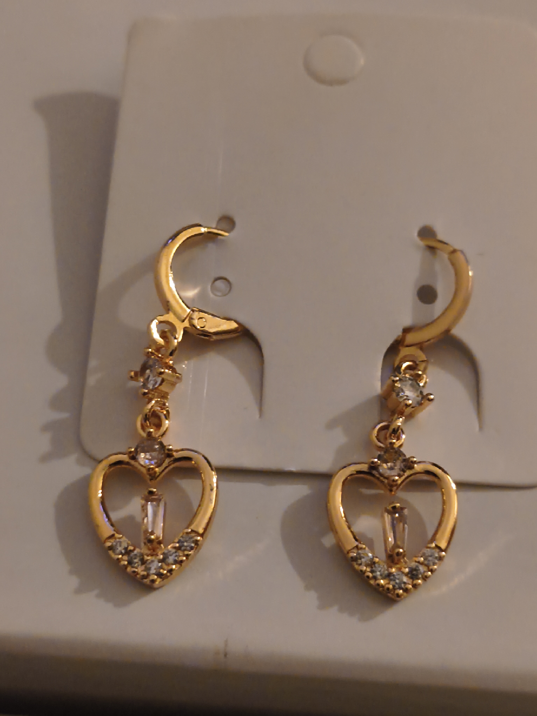 Heart-Shaped Gold Earrings - photo 2