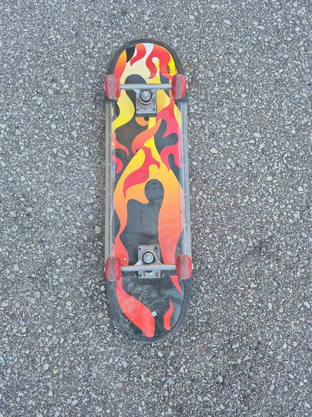 Used Skateboard with Flame Design thumbnail