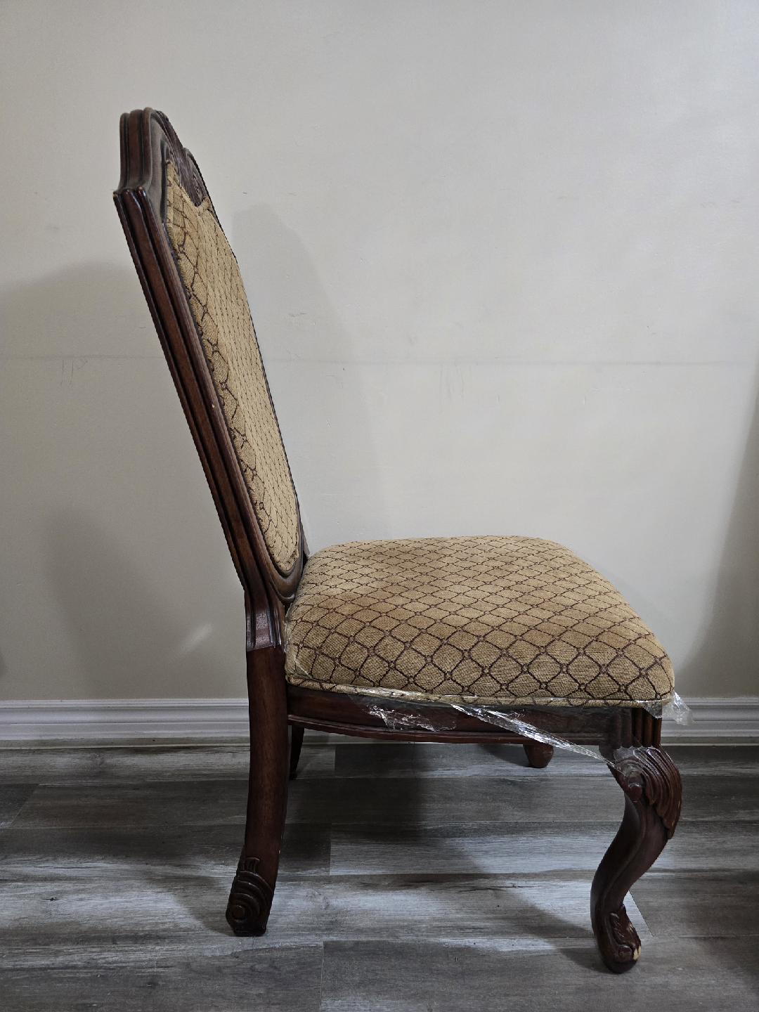 Ornate Brown Upholstered Dining Chair - photo 2