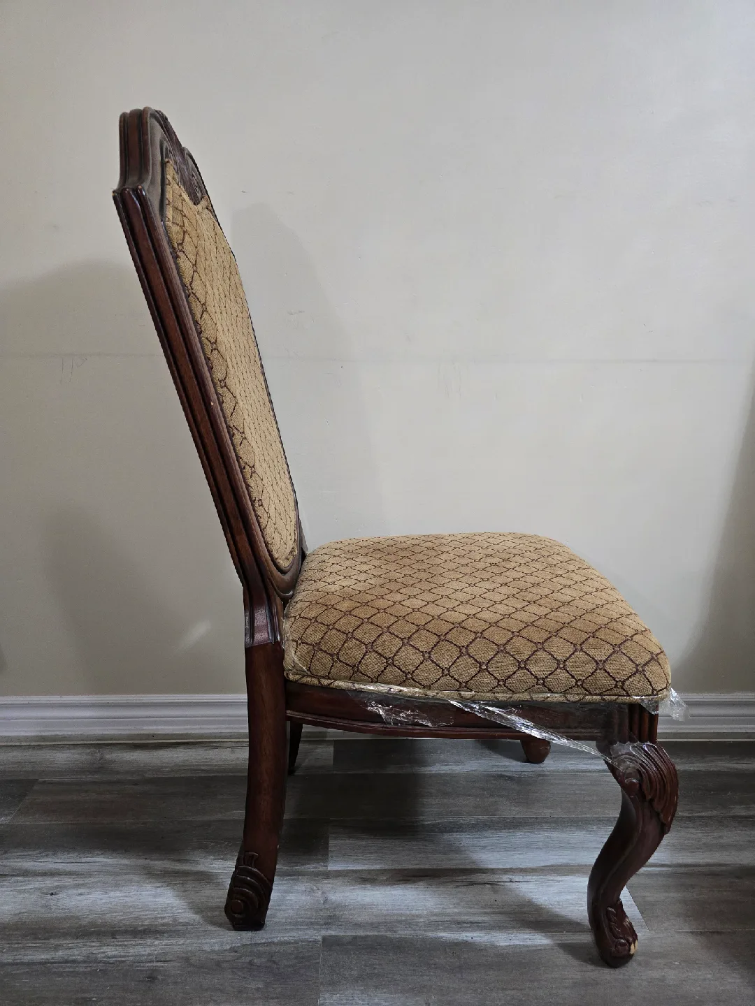 Ornate Brown Upholstered Dining Chair image indicator(2)