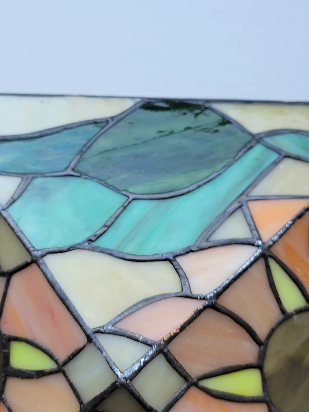 Stained Glass Sunflower Fence Post Lampshade image indicator(6)