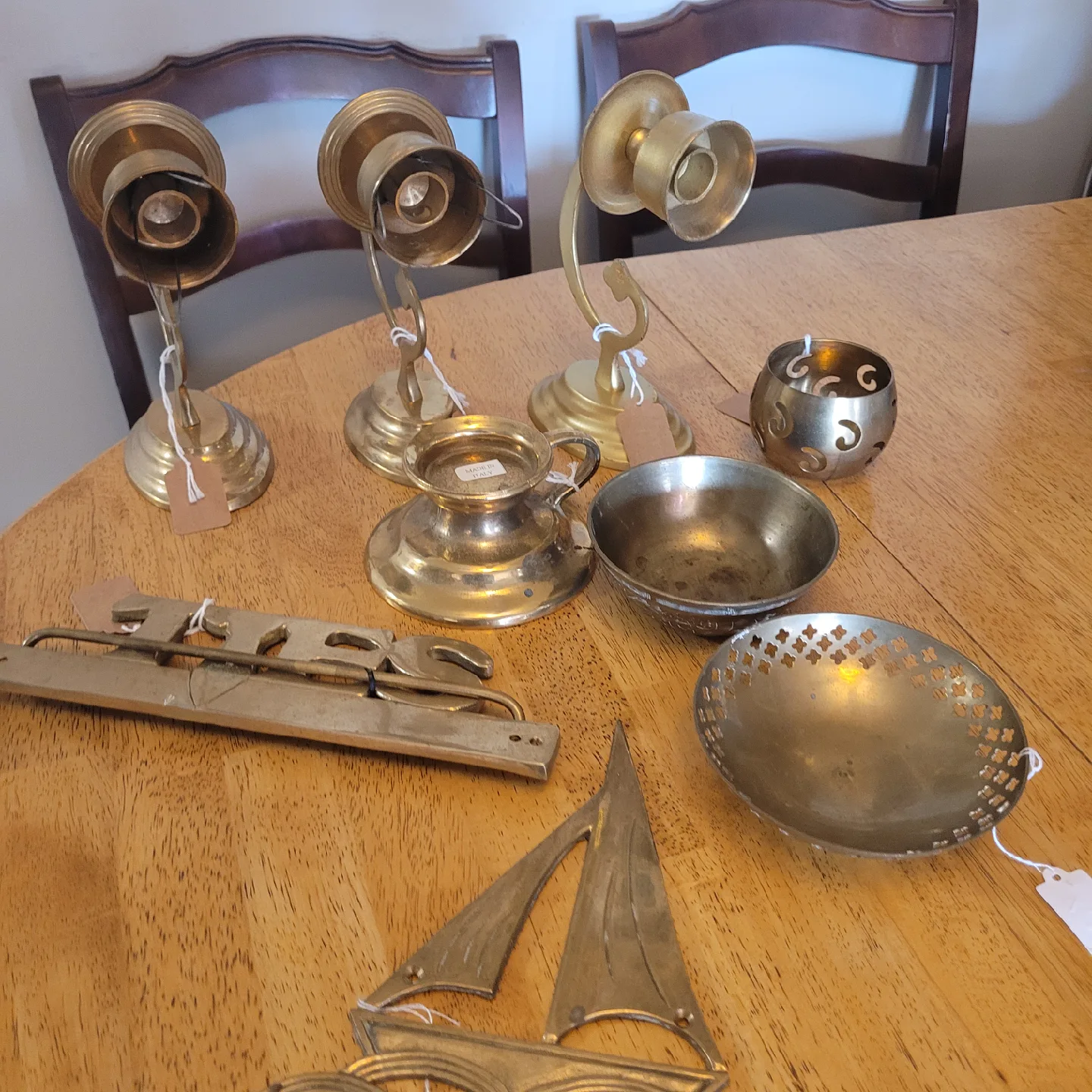 Lot of 9 Vintage Brass Items 5.00 each or all 9 for 25.00 image indicator(9)