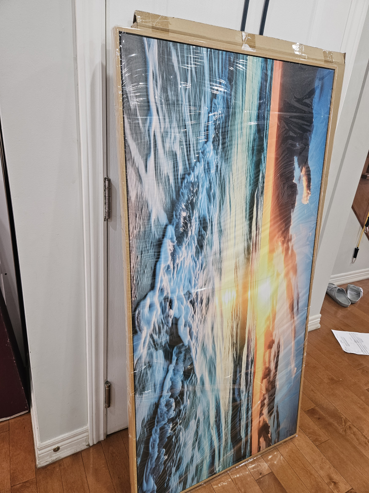 Ocean Wall Art Canvas 30"x60" Framed - photo 4
