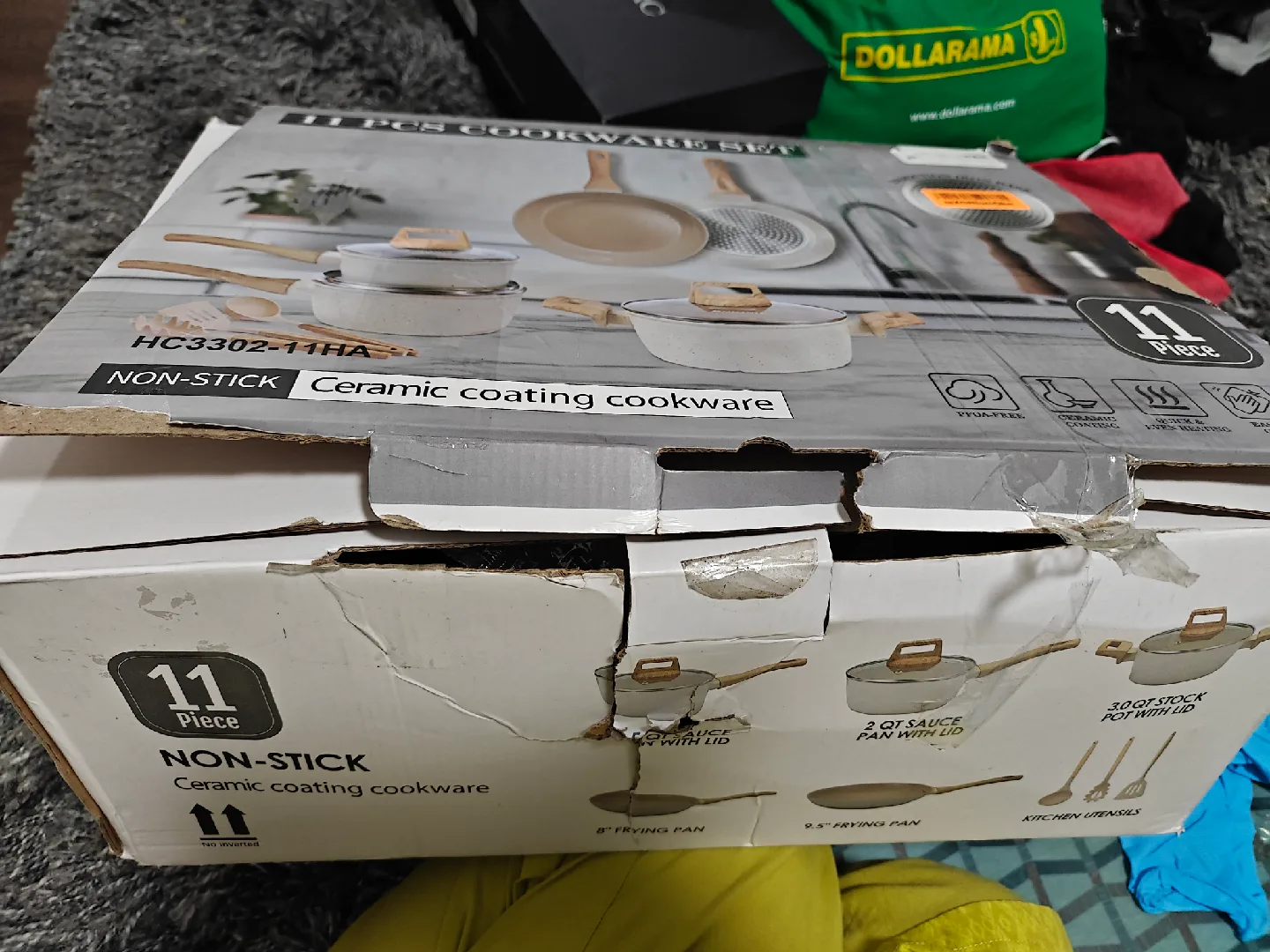 brand new  Melenta 11-Piece Ceramic Cookware Set - New in Box! image indicator(3)
