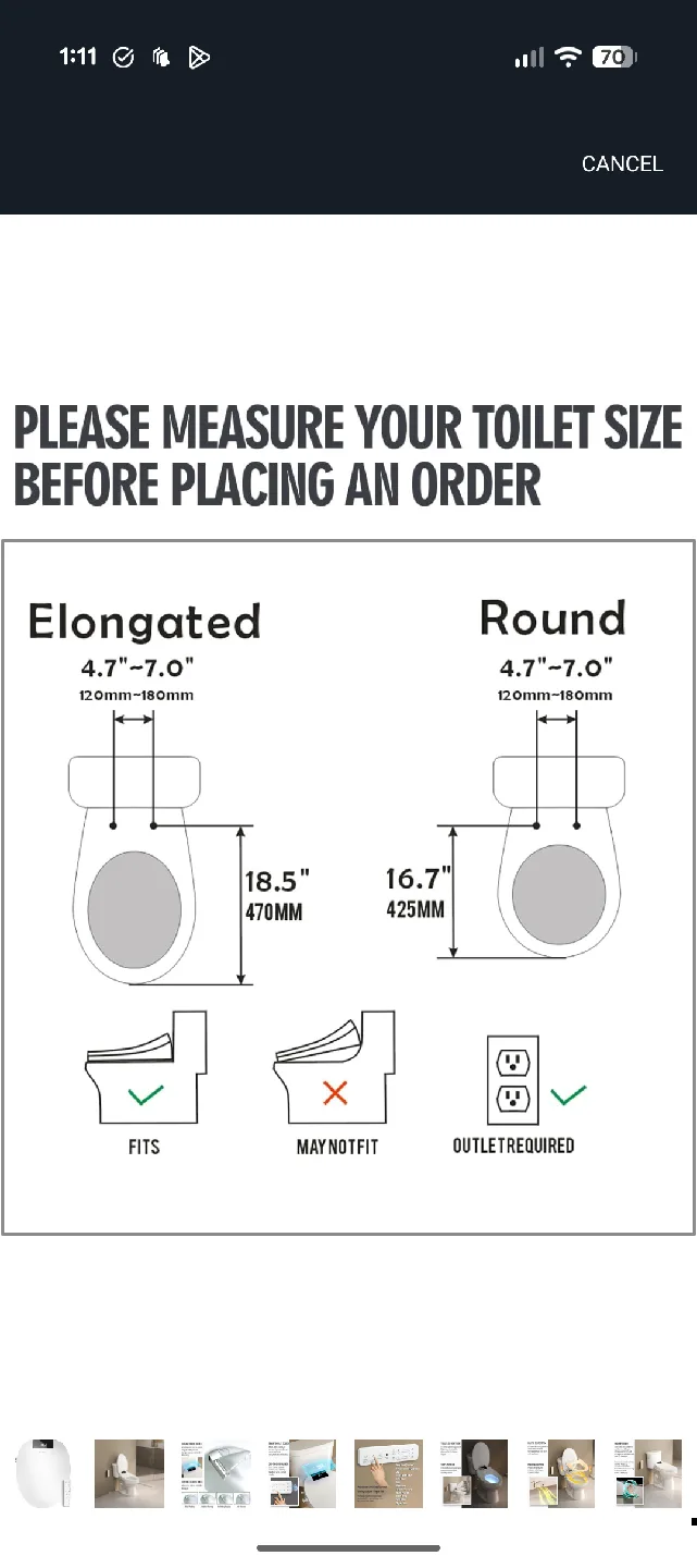 WLJBDET Smart Bidet Toilet Seat image indicator(9)