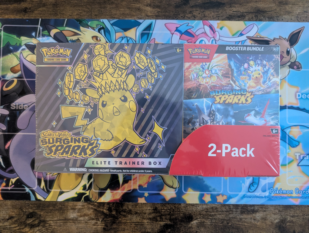Pokémon TCG: Surging Sparks ETB and BB costco bundle