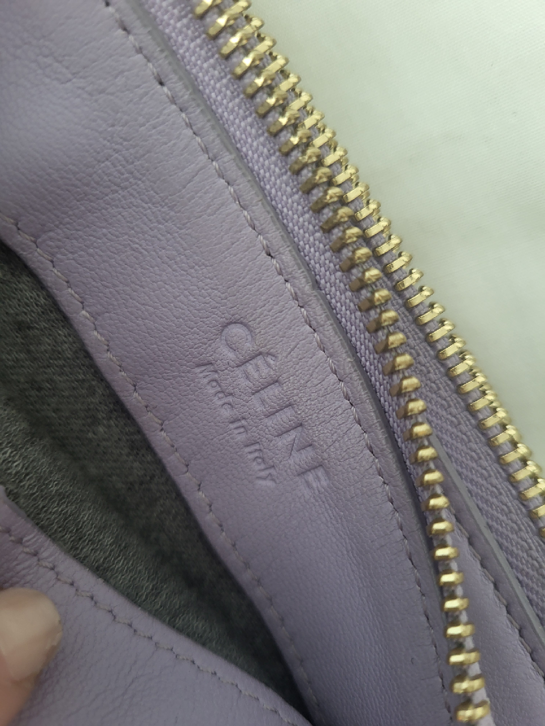 Celine Lilac Leather Crossbody Trio Bag preloved - photo 4