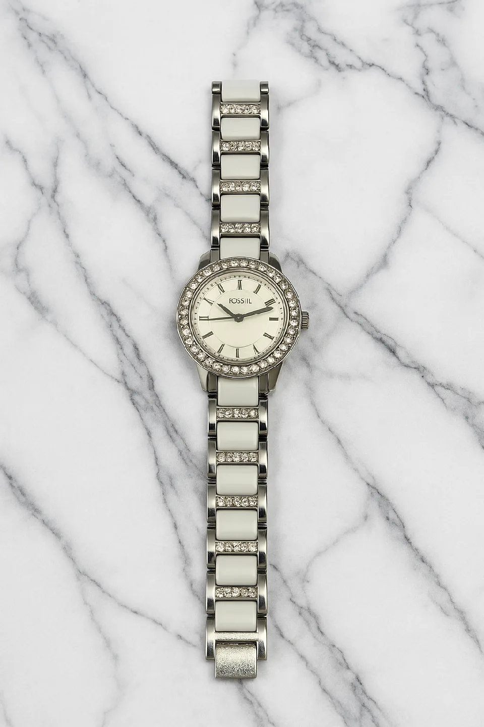 Fossil Women's White Ceramic Bracelet Watch thumbnail