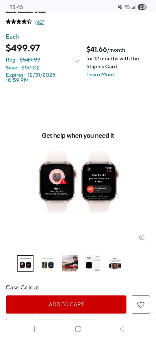 Apple Watch Rose Gold - 42 mm sports band image indicator(6)