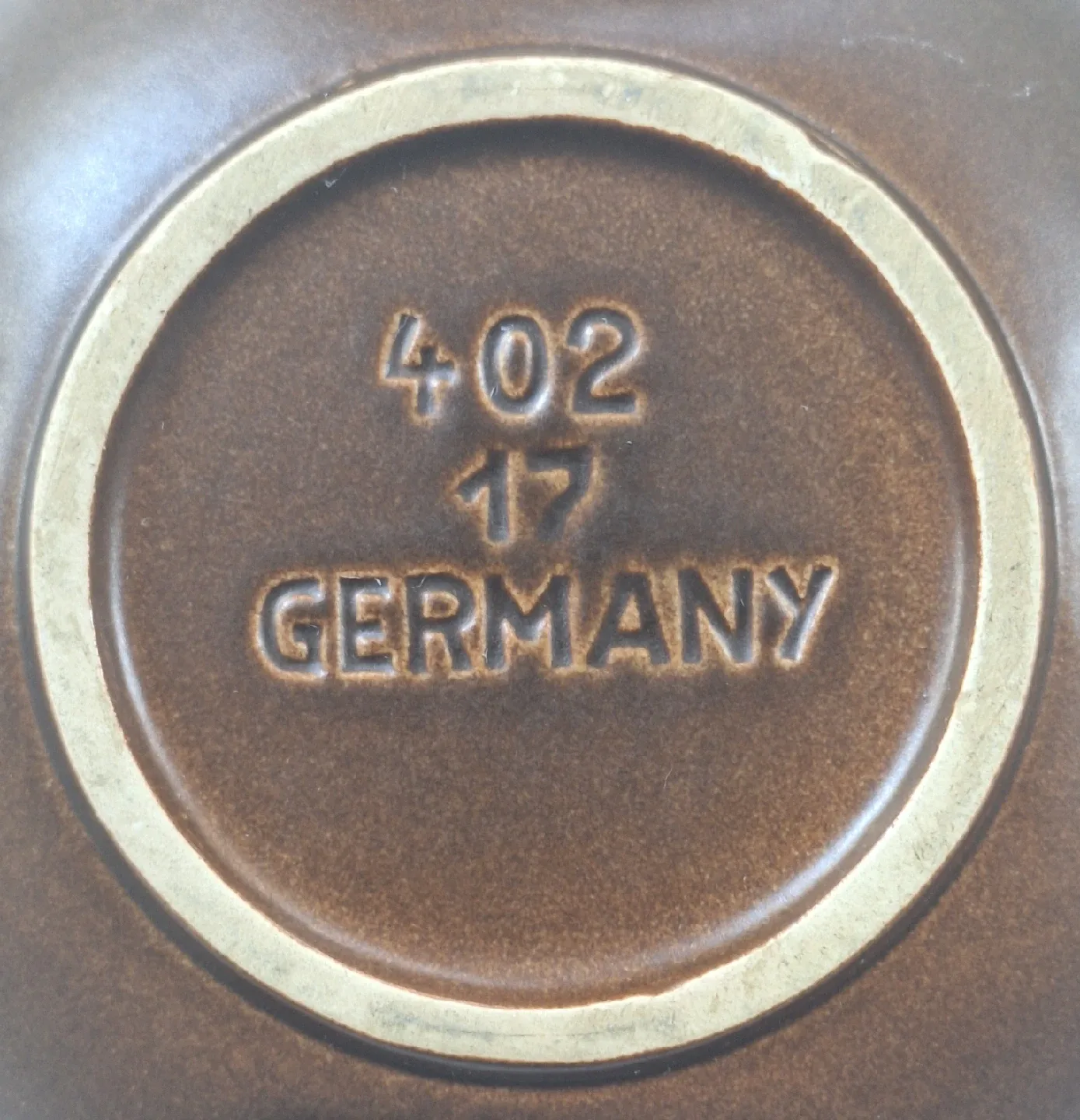 Vintage German Ashtray - Blue & Brown Lava Glaze image indicator(5)