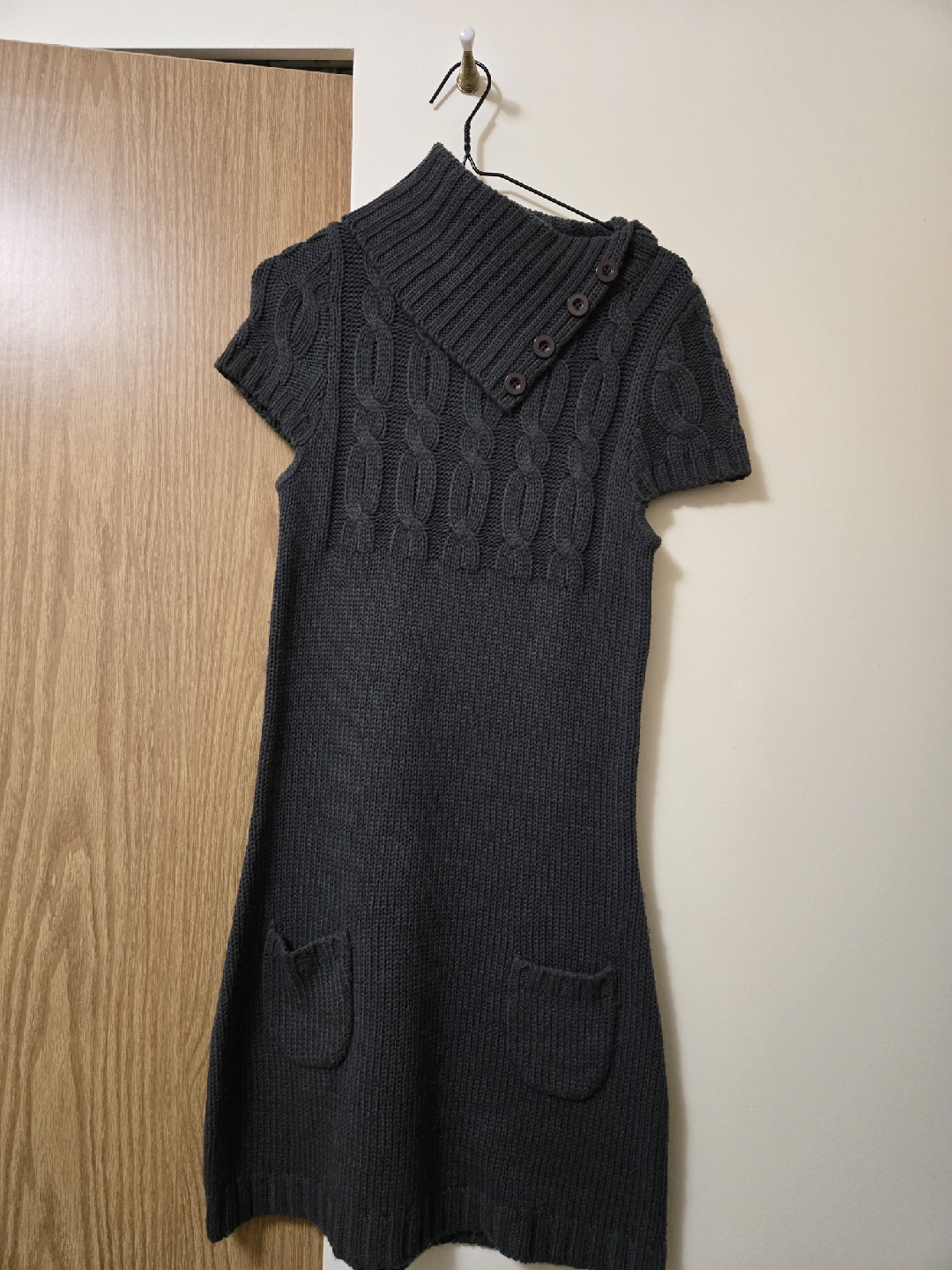 UK2LA Grey Acrylic Knit Dress - Size L