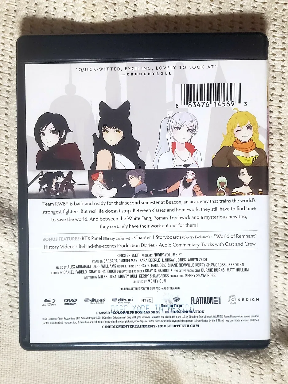 RWBY Volumes 1 - 4 DVD and Blu-Rays image indicator(5)
