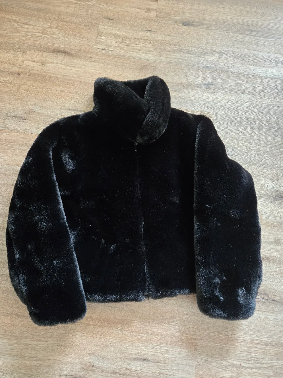 Faux Fur Black Jacket size L thumbnail
