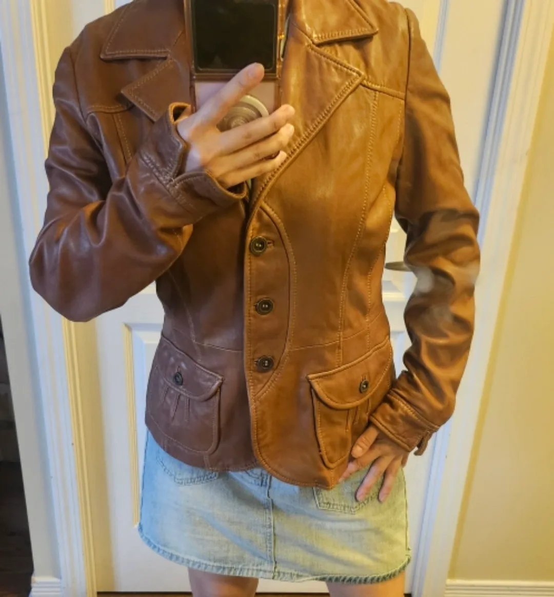 DANIER - Brown Genuine Leather Jacket image indicator(8)