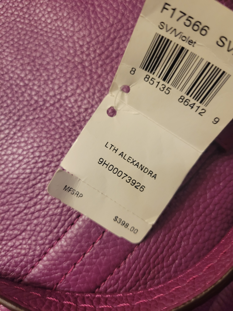 Coach LTH Alexandra Purple Leather Satchel - photo 3