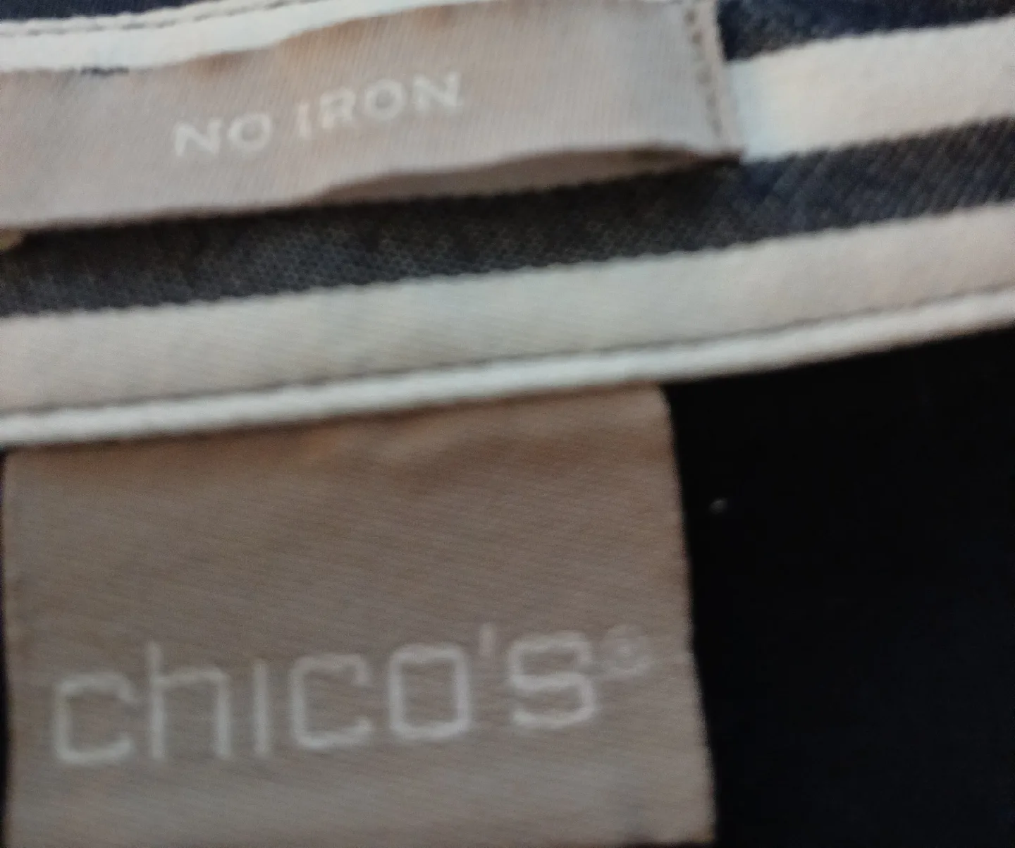 Chico's No Iron Navy Blue Blouse image indicator(3)