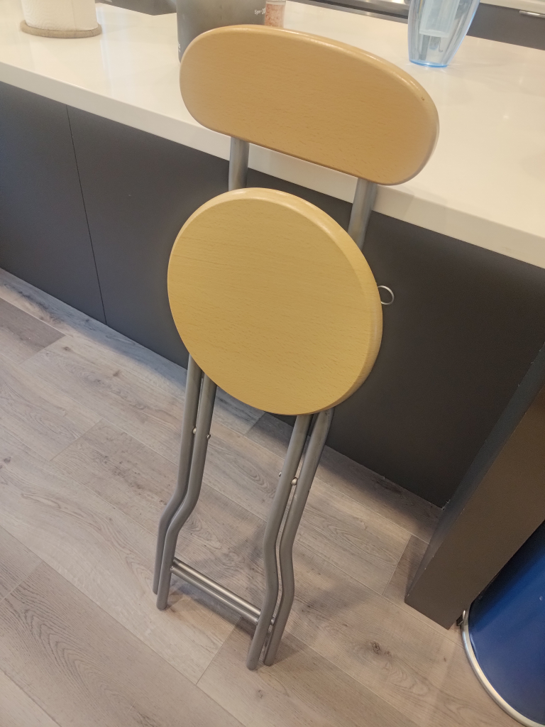 Folding Bar Stool with Backrest - photo 2