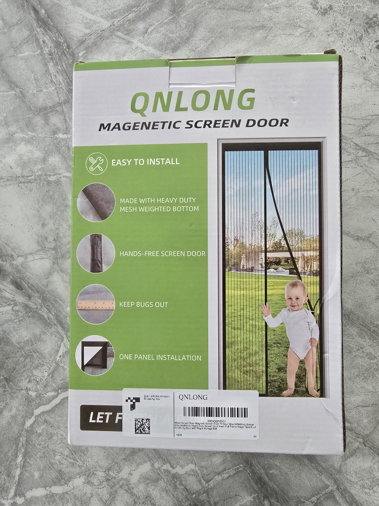 White-Magnetic Mesh Screen Door Fit Door Size 38 X 82 - photo 3