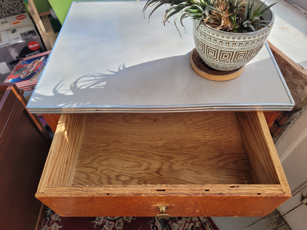 Vintage Wooden Side Table Cabinet - photo 3