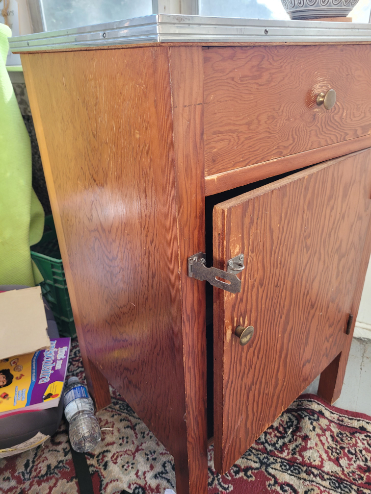 Vintage Wooden Side Table Cabinet - photo 4