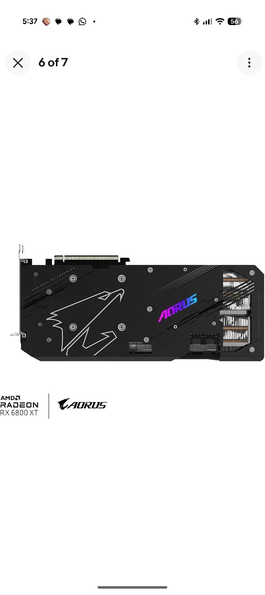Aorus AMD Radeon RX 6800 XT Graphics Card image indicator(4)