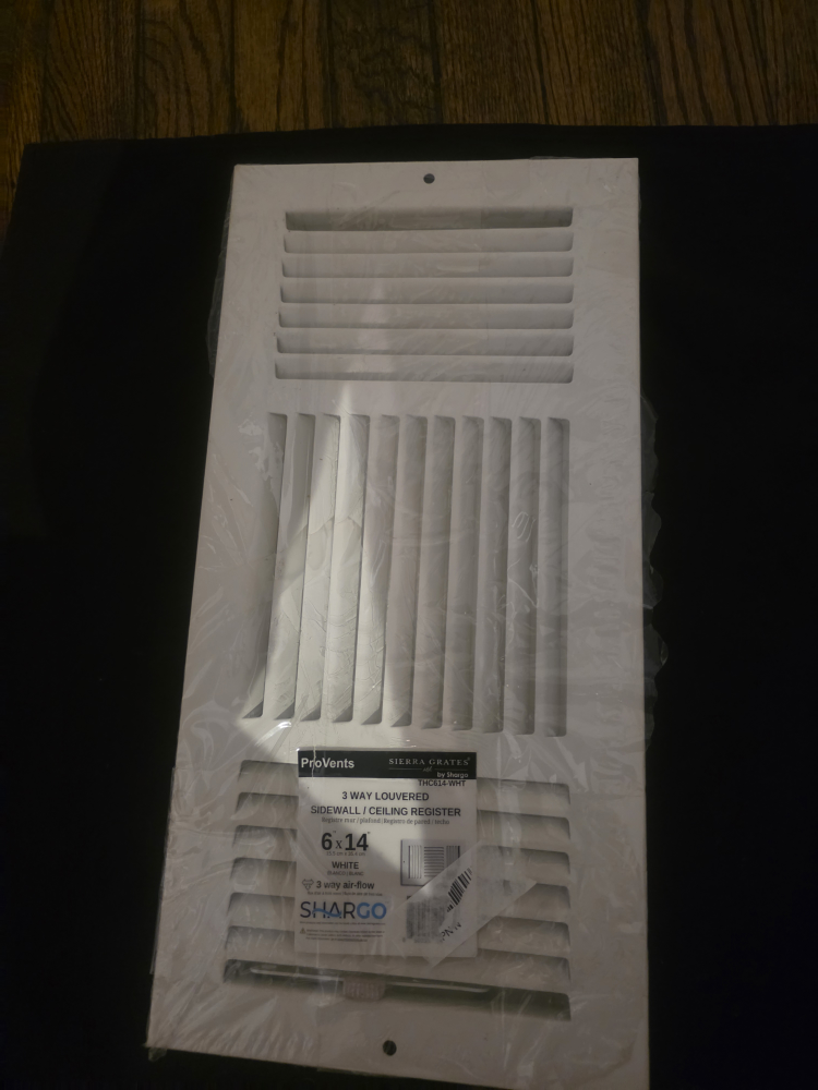 ProVents 6x14 3 Way Louvered Sidewall/Ceiling Register - New - photo 2