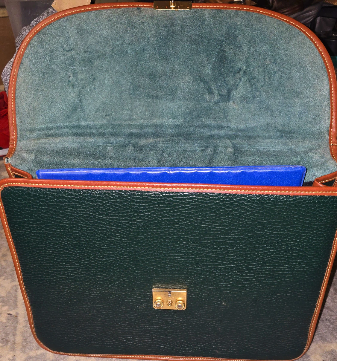 Green Leather Laptop Bag - photo 2