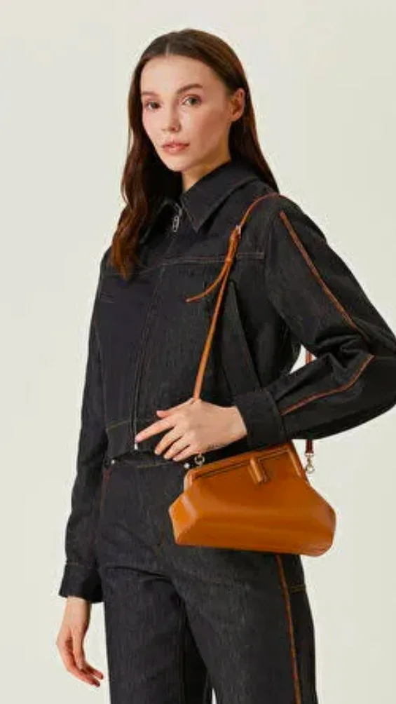Fendi Brown Leather Handbag image indicator(5)