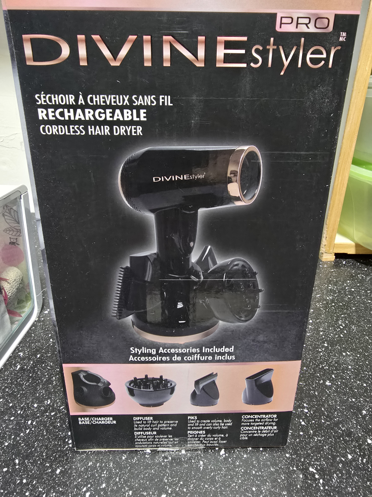 Divine Styler Pro Cordless Hair Dryer