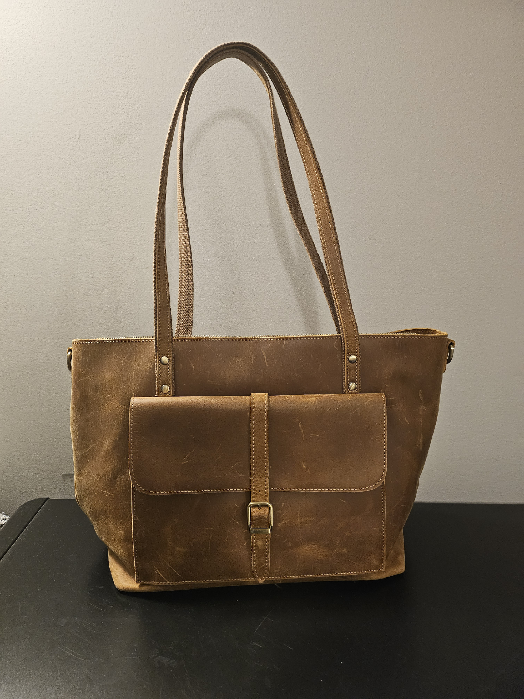 Brown Leather Tote Bag